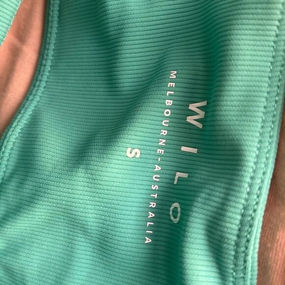 WILO Ribbed Sports Bra Mint & Lavender Small - Picture 2 of 3